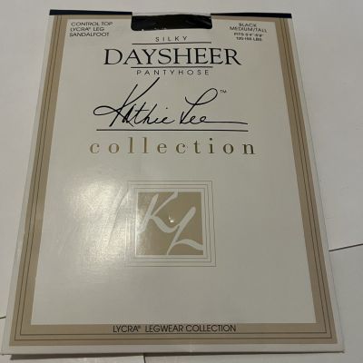 NOS Kathie Lee silky Daysheer pantyhose control top medium/tall black