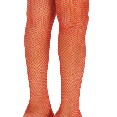 Fishnet Stockings, Ruffled Lace Garter Top, Red