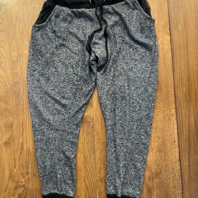 DAISY FUENTES FIT Athletic Leggings Jogger Side Pockets Size Large M