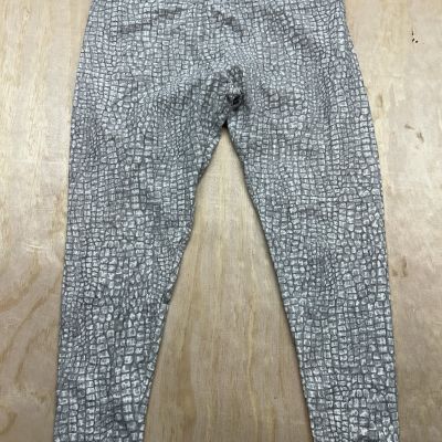 Soft Surroundings Leggings XL Cotton Gray Stone Animal Print Long Comfy Warm