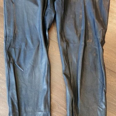 Spanx By Sara Blakely Faux Leather Pull On Leggings Pants Women's Size XL