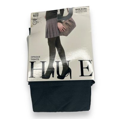 Hue Womens Opaque Tights 1 Pair | Size 1 Cobblestone Gray New~ U4689