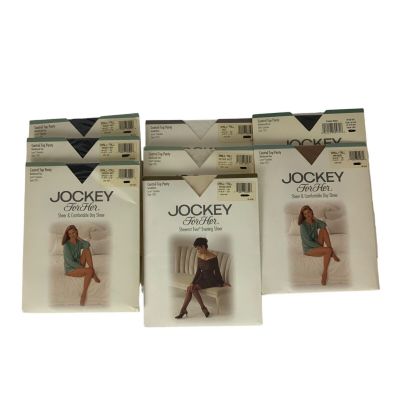 Jockey For Her Pantyhose Lot of 8 Pair Sheer Control Top Panty Size Small Tall