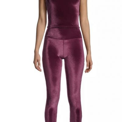 Greyson Elara Leggings NWT Size Large Velvet Purple Burgundy