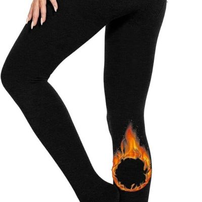 Zando Fleece Lined Tights Winter Warm Soft Tights for Women Opaque High Waist El