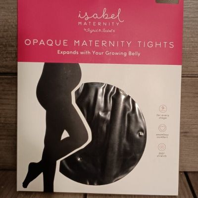 Isabel Maternity Opaque Maternity Tights Size Large/X-Large Black