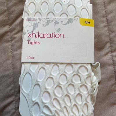 Xhilaration Fishnet Tights White Women's Size S/M