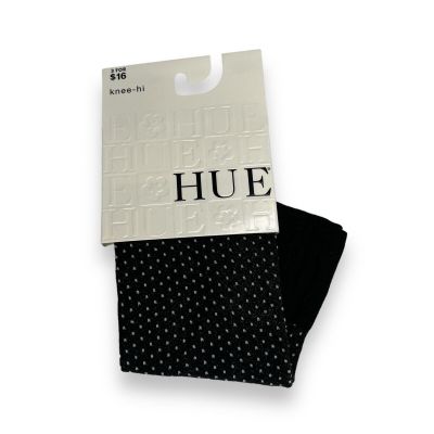 Women’s Hue Micro Dot Knee- Hi 1 Pair | One Size Fits Most | Black