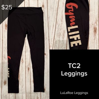 LuLaRoe NEW For The Win Collection Leggings TC2 Sizes 18+ Sports Gym Life