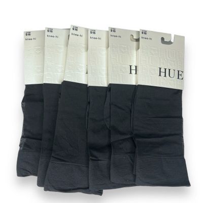 Women’s Hue Pindot Black Knee Hi One Size Fits Most 6 Pair U14944