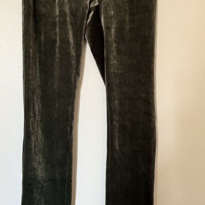 NWT New SPANX Shiny Velvet High Waisted LEGGINGS-Dark Palm Green-Size S