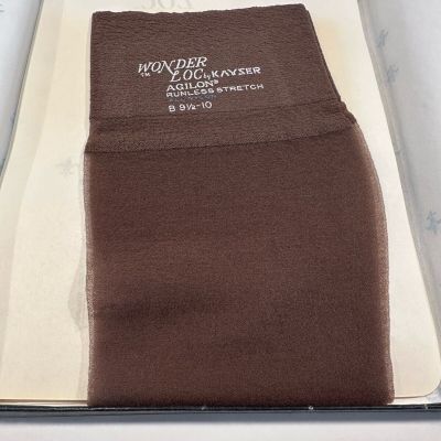 VINTAGE Kayser Hosiery-Wonderloc Stretch-Misterie-Seamless-9.5/10 B X 2 *NEW