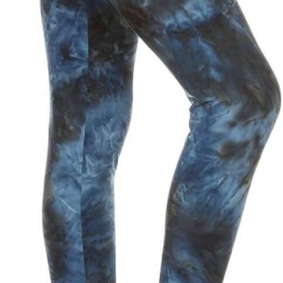 Leggings Depot High Waisted Tie Dye & Fabric One Size Plus, Blueberry