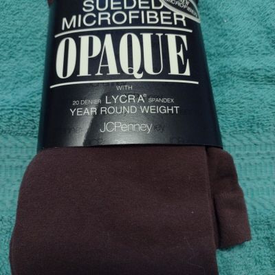 JCPenney Sueded Microfiber Opaque Tights with Lycra -Size Ample- Discounted 25perc