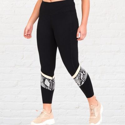 Torrid Women’s Plus Size Snake Print Wicking Active Legging Ankle Size 4X Black