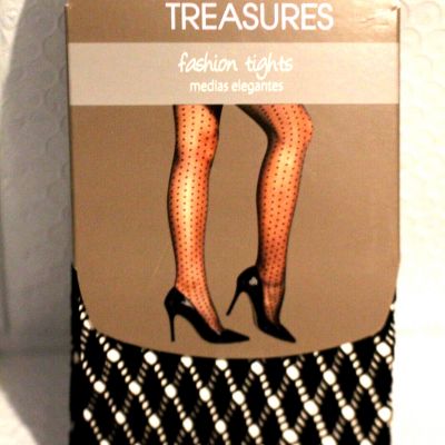 SECRET TREASURES 1 PAIR FASHION TIGHTS SIZE 2 BLACK ST12P