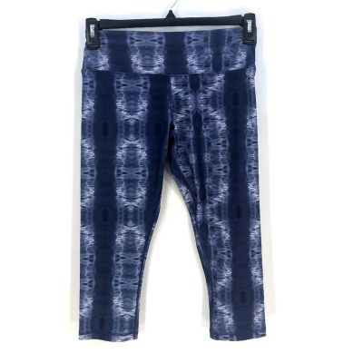 Scorpio SOL Capri Crop Yoga Running Athletic Legging Pant Blue Tie-dye SMALL