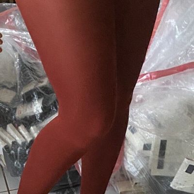 SEXY WOMEN OPAQUE TIGHTS LOT 5 -SALSA RED COLOR -SIZE S/M - BRAND A NEW DAY