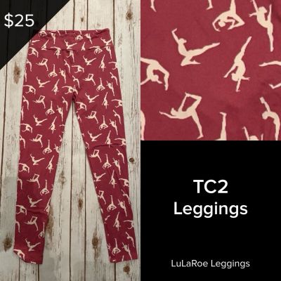 LuLaRoe NEW For The Win Collection Leggings TC2 Sizes 18+ Sports Gymnastics