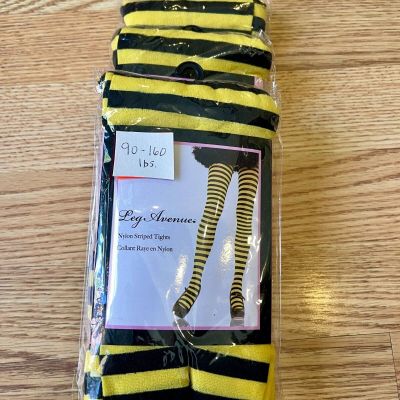 Leg Avenue Nylon Stripe Pantyhose Tights Socks Stockings  90-160 lb Many Colors