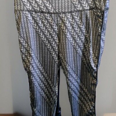 WOMENS SIZE LARGE Aerie Chill Play Move Leggings Heather Gray Compression Style