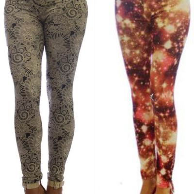 2 Pack Fashion Print Women's Leggings