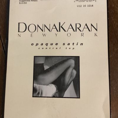 Donna Karan NY Sheer Satin Control Top White Pantyhose Medium Style 270