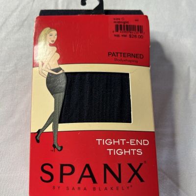 SPANX Womens Tight-End Tights Lace Stripe NWT - Size C Midnight Patterned