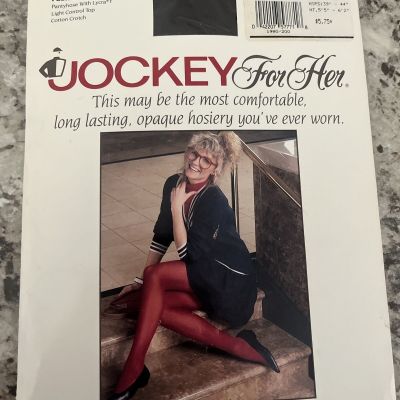 Jockey For Her Pantyhose Control Top Med-Tall Mocha Brown 1989 Opaques VTG NOS