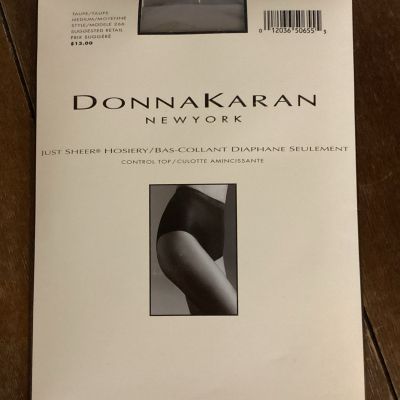 DONNA KARAN Just Sheer Control Top Taupe Medium Pantyhose Style 266