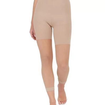 Spanx Sz E The Original Footless Pantyhose! Power Capri Nude Tummy Control