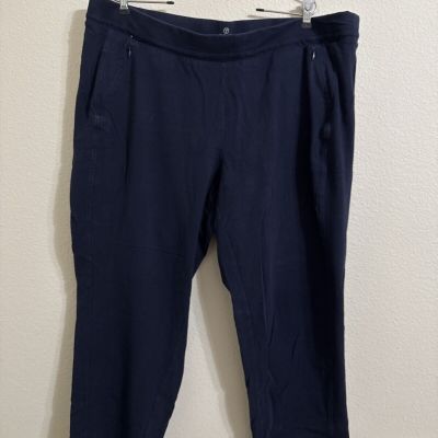 T By Talbots, Navy Blue Straight Leggings, Plus Size 3Xp