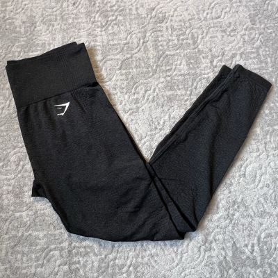 GYMSHARK VITAL SEAMLESS LEGGINGS BLACK MARL SIZE Medium Textured