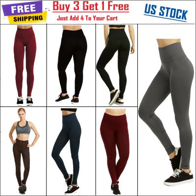 Women’s Leggings Tummy Control Soft Stretchy Extra Wide Waist Band Yoga Workout