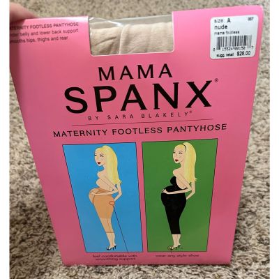 Spanx Mama Maternity Footless Pantyhose Nude Size A Nude New