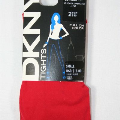 950X01 DKNY 412NB Opaque Comfort Control Top Tights Full Color On SM Red