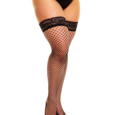 Glamory Hosiery Fishnet Hold Ups 50352 Mesh