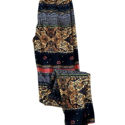 New Fashion Women's/Juniors Paisley Print Velour Leggings Small NWT