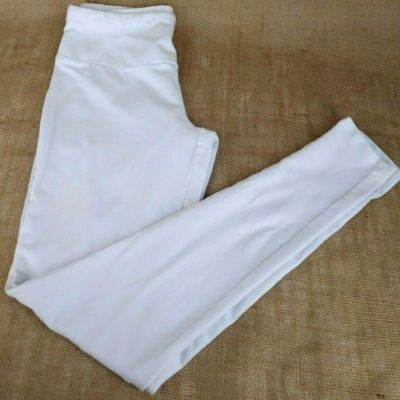 TEEZ-HER Women Leggings Pants SIZE S White Cotton Spandex