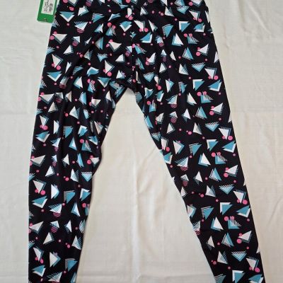 Tipsy Elves “Tricky Triangle” 80’s theme Women’s workout leggings size Large R1