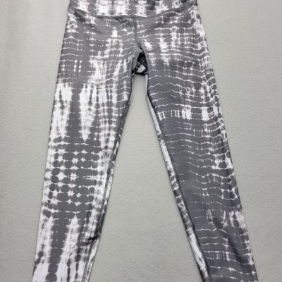 Savvi Womens Leggings XL Gray White Tie Dye Indi Athletic Compression Workout