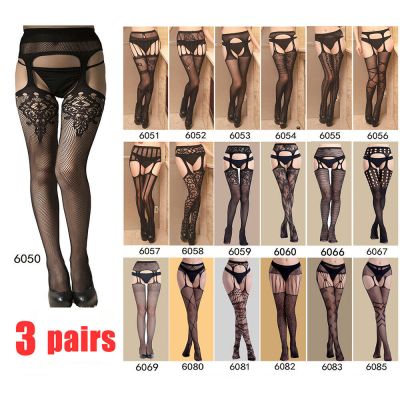 3 Pairs Lady's Stockings Fishnet socks Lace Pantyhose Hot Fashion Sexy Hosiery