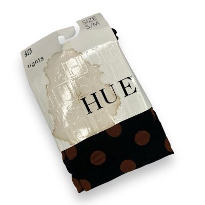 HUE Polka Dot Tights Control Top Womens Size S/M 1 Pair 120-170 Lbs Cinnamon