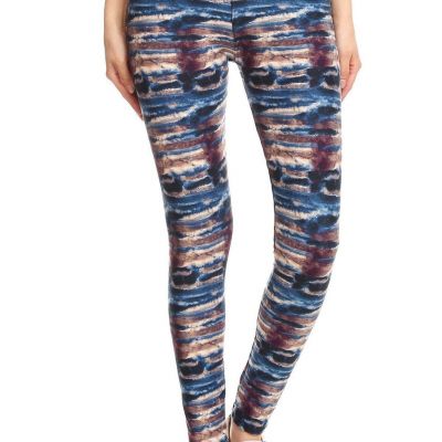 FASHNZFAB Women's Yoga Style Banded Lined Tie Dye Printed Knit Legging With