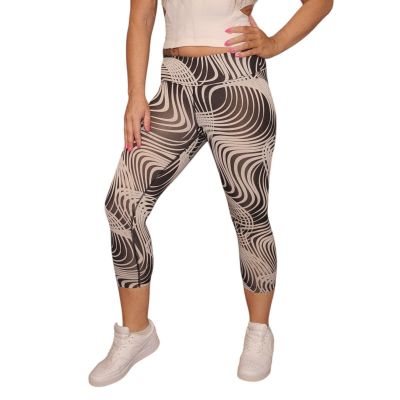 Calvin Klein Performance Leggings Womens XS Black White Geometric Swirl Workout