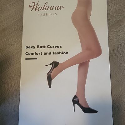 3 Pairs Wakuna Women Plus Size 2XL Tights Sheer Beige Pantyhose Nylon Stocking