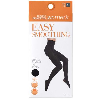 Easy Smoothing Opaque Shaping Tight Pantyhose, 1 Pair - SZ XL Black