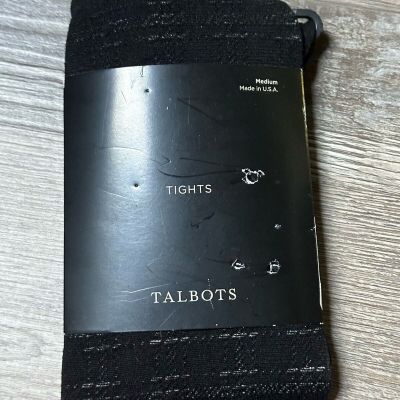 Talbots Tights, Nylon/Spandex Black - Size Medium New