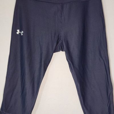 Under Armour Heat Gear Gray Workout Capri Pants Leggings Women's Medium 2013