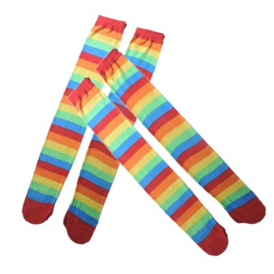 2 Pairs Carnival Cosplay Socks Colorful Stockings Stage Performance Costumes